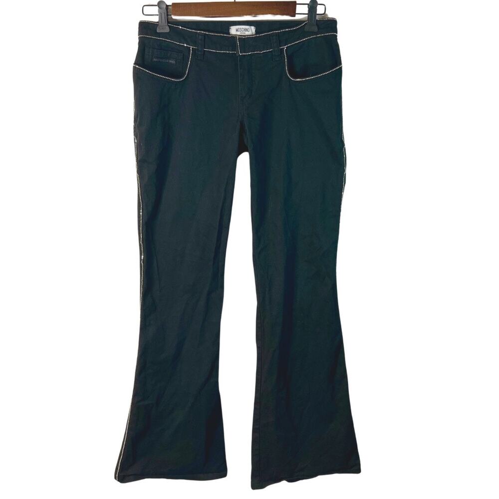 Moschino Women’s Donna Rhinestone Flare Pants Size 27